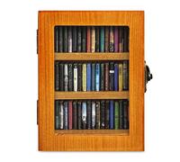 TENYELE Bibliothèque miniature réduisant le stress avec 60 livres en bois Décoration pour employés de bureau Soulagement du stress Économie d'espace Bibliothèque pour bureaux