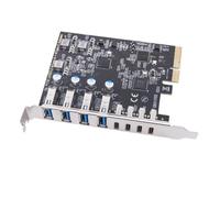 TENYELE Carte adaptateur PCIE vers USB 3.2 à 8 ports offrant une vitesse de 10 Gbit/s pour un transfert de données fluide et améliore la gestion de l'alimentation de l'extension USB de bureau