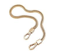 TENYELE Chaîne en os de serpent doré/argenté/noir - Sangle de sac de rechange en métal - Accessoires à bandoulière, Argent peu profond, 6cm 40CM