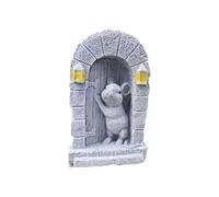 TENYELE Figurine imaginative avec texture de pierre pour raconter des histoires et exposer le jardin - Décoration de porte miniature