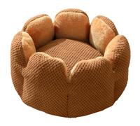 TENYELE Lit chaud en forme de fleur de cactus pour chien ou chaton - Très doux - Lavable - Canapé en peluche