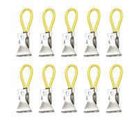 TENYELE Lot de 10 pinces à serviettes en métal robuste avec crochet de suspension portable pour la cuisine et la maison Utilisation quotidienne Salle de bain Clip serviette