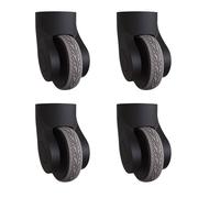 TENYELE Lot de 4 housses de protection en silicone pour roue de bagages - Réduit le bruit, gris, One Size