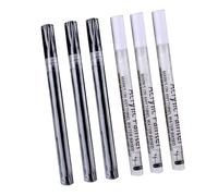 TENYELE Lot de 6 marqueurs blancs pour peinture acrylique sur pierre, bois, céramique, verre, métal, toile, papier