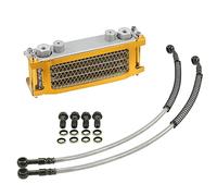 TENYELE Radiateur de refroidissement d'huile en aluminium pour motocross 50-140cc Dirt Kit Radiateur de refroidissement Rouge/jaune/bleu