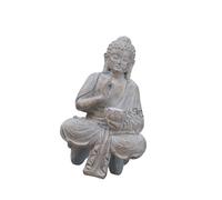 TENYELE Statue de Bouddhas avec lampe solaire pour décoration de jardin, décoration de maison, de jardin, figurines de bouddhas assis, méditant, figurines pour extérieur, cour, décorations de jardin