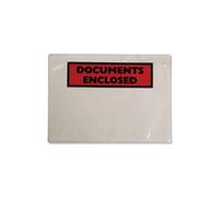 Tenza Lot de 100 enveloppes en plastique Document Enclosed