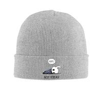 TENZKUIH Hollow Knight Non Pas aujourd’Hui Bonnets tricotés Jeu de Ski à Bonnets Cascas drôles Hommes Chapeaux en Acrylique Chaud
