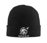 TENZKUIH Space X Flight Starship Chapeau tricoté, Bonnets, Chapeau en Acrylique Chaud, fusée Lourde, Logo de fusée Lourde, Casquette pour Hommes, Cadeau d’Anniversaire pour Les Hommes