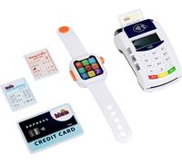 TEO Klein 7276 PoS Terminal et Smart Watch | Jouets interactifs avec lumière, son et fonction de paiement sans contact | Jouets