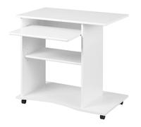 TEO - Meuble Informatique sur Roulettes Coloris Blanc