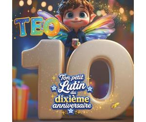 TEO, TON PETIT LUTIN DU DIXIÈME ANNIVERSAIRE: LIVRE PERSONNALISABLE POUR GARÇON OU FILLE DE DIX ANS - CADEAU ORIGINAL POUR LE DIXIÈME ANNIVERSAIRE ET PRÉCIEUX SOUVENIR DES DIX PREMIÈRES ANNÉES DE VIE