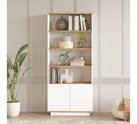 CONCEPT USINE | Vaisselier Style Scandinave | Design TEO Bois et Blanc | Meuble d'Intérieur Pratique et Élégant | Rangement Fonctionnel | 4 Étagères et 2 Portes | Idéal Séjour, Salle à Manger, Cuisine