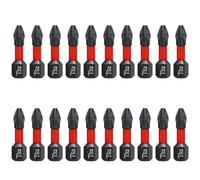 Teocpai 20PCS 25mm Embouts de Tournevis à Tête Tournevis Cruciforme PH2 Embout Visseuse Aimanté, Mèche Croisée Antidérapante Embout Visseuse Magnétique à Tige Hexagonale