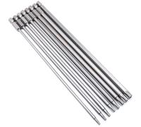 Teocpai 8PCS 200mm Jeu d'embouts de Tournevis Torx Set de Tournevis Magnétiques en Acier S2 T8-T40 Longue Embout de Visseuse avec 1/4" Hexagonale Tige