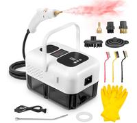 Teodute 2500W Nettoyeur Vapeur Portable, 9 Vitesses Réglables, avec 9 Accessoires, 1,2L Grand Réservoir D'eau Steam Cleaner, pour Maison Cuisine Salle Bain Terrasse Carrelage Joints (Blanc)