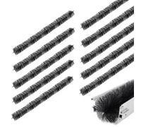 Teodute Lot de 10 brosses de gouttière de 1 m de long chacune - Diamètre : 12 cm - Poils en polypropylène résistant aux UV - Fil d'acier galvanisé - Protection de gouttière pour gouttière