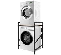 Teodute Meuble de Rangement Machine a Laver, Empilables Kit de Superposition Universel avec 3 Hauteurs Réglables, Capacité Charge 250KG Kit de Superposition Lave Linge Seche Linge