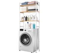 Teodute Meuble de Rangement Machine a Laver, Empilables Kit de Superposition Universel avec 3 Hauteurs Réglables, Capacité Charge 45KG Kit de Superposition Lave Linge Seche Linge