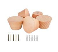 Teogneot 5 Pièces Patères en Bois, Patères Coniques, Crochets Muraux en Bois， Crochet à Chapeau En Bois, Patère Murale Patère En Bois