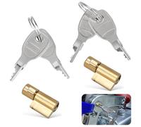 Teokantz 2 Pièces Cadenas Remorque avec 4 Clés, Verrou à Fiche pour Attelage Remorque, Antivol Remorque Clé Compatible avec Remorque Earth Daxara Maypole