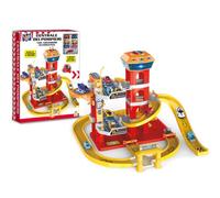 Teorema 67343 - TEO'S - Centrale des Pompiers LUMIÈRES ET Sons Ascenseur Automatique PARKING MULTIPLAN 7 MOYENS RAPIDES Inclus