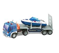 Teorema 68032 - Camion avec Bisarca transportant Bateau, avec lumières et Sons