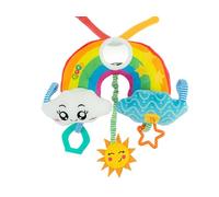 Teorema Boîte à musique pour bébé arc-en-ciel avec massage des gencives, crochets, miroir et mélodie