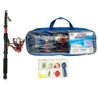 Teorema Canne à pêche télescopique avec Moulinet, Ligne et Accessoires, Longueur 210 cm