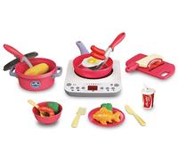 Teorema Ensemble d'accessoires de Cuisine Jouet pour Enfants avec réfrigérateur, cuisinière lumières et Sons et Accessoires