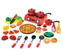 Teorema Ensemble de Cuisine Jouet pour Enfants avec cuisinière à 2 Feux avec Accessoires