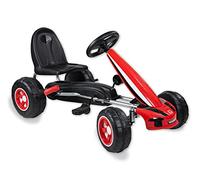 Teorema Giocattoli 66376 - Go Kart à pédales pour Enfants avec Frein, Rouge