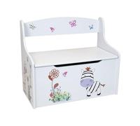 Teorema Giocattoli Coffre en Bois, Coffre à Jeux, Banc pour Chambre d'enfant, 58 x 30 x 49 cm, avec Dossier et Couvercle