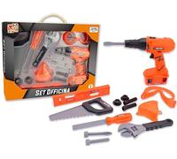 Teorema Giocattoli, Ensemble d'atelier, boîte à Outils pour Enfants avec perceuse à Batterie Fonctionnelle, Banc de Travail, Jouet Portable avec Accessoires, Enfants 3 Ans