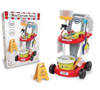 Teorema Giocattoli, Maxi Chariot pour Enfants avec aspirateur à Batterie Fonctionnelle, kit de Nettoyage Complet avec Balai et Pelle pour Enfants, Seau et de Nombreux Accessoires, Jeu d'imitation
