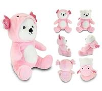 Teorema Giocattoli, Peluche Transformable 2 en 1 Ours et Axolotl, Bonhomme Moelleux pour bébé, sûr 0+ Mois, Jeu pour bébé écologique, idée Cadeau Naissance et événements spéciaux, Hauteur 30 cm