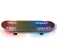 Teorema Giocattoli - Skateboard Enfant 6 Ans et Fille avec 8 Effets Lumineux, Planche de Skate 74 cm Ultra résistante en érable, Roues LED coulissantes avec roulements ABEC-7, Max 50 kg