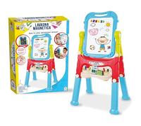 Teorema Giocattoli, Tableau magnétique pour enfants avec trépied, deux en un avec côté blanc effaçable et côté plâtre, haute 110 cm et accessoires inclus