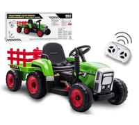 Teorema Giocattoli Teorema 66692 Tracteur électrique 12 V à chevaucher pour Enfants, avec lumières, Sons, remorque, Lecteur MP3, entrée auxiliaire, USB et Radio Commande