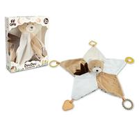 Teorema GOGO - Dou Dou Nouveau-né Ours Doux 30 cm - Peluche Confort avec Massage Gencives, Jeu Sensoriel pour Berceau et Poussette 0 Mois, Idée Cadeau Bébé