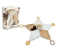 Teorema GOGO - Dou Dou Nouveau-né Ours Doux 30 cm - Peluche Confort avec Massage Gencives, Jeu Sensoriel pour Berceau et Poussette 0 Mois, Idée Cadeau Bébé