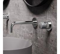 Teorema LAB Robinet de lavabo mural, avec structure en losange élégante, longueur : 190 mm, pour corps encastré, 9JC16CR,