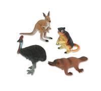Teorema Lot de 6 Animaux de l'Australie avec Carte géographique illustrée et curiosités, à Collectionner