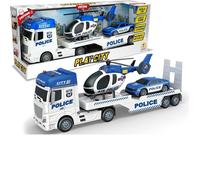 Teorema Play City Tir Camion De Police Avec Hélicoptère Et Voiture
