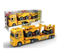 TEOREMA Play City Transporter, Set 3 IN 1 Véhicules Chantier Avec Pelle E Dumper