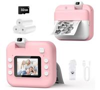 Teoryieer Appareil Photo Instantané Enfants, 48MP 1080P HD Appareil Photo Numérique Enfant avec Carte 32GB et 3 Rouleaux de Papier d'impression, Cadeau pour Enfants pour Filles, Garçons 10 Ans