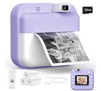 Teoryieer Appareil Photo Instantané Enfants, 48MP 1080P HD Appareil Photo Numérique Enfant avec Carte 32GB et 3 Rouleaux de Papier d'impression, Cadeau pour Enfants pour Filles, Garçons