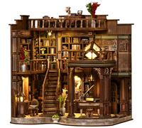 Teoryieer Book Nook Hall des Rêves avec Lumières, Puzzle 3D DIY Maquette en Bois Miniature à Construire, Serre-Livres Diorama Décoration Salon, Cadeau Raffiné pour Noël Anniversaire