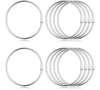 Teouuas 10 Stück Warenring Schlüsselring, Schlüsselring Groß, Vielseitiger Metallring, Metallring zum öffnen, Durchmesser 80 mm, für Schlüssel Kleidung, Handtücher, Dokumente,Taschen