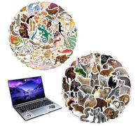 Teouuas 100 Pièces Autocollant Animaux, étanche Stickers Animaux